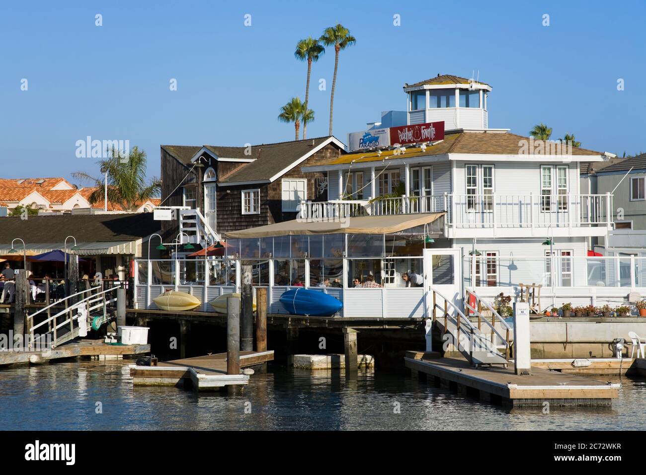 Restaurant in the Cannery Village,City of Newport Beach,Orange County, California, USA Stock