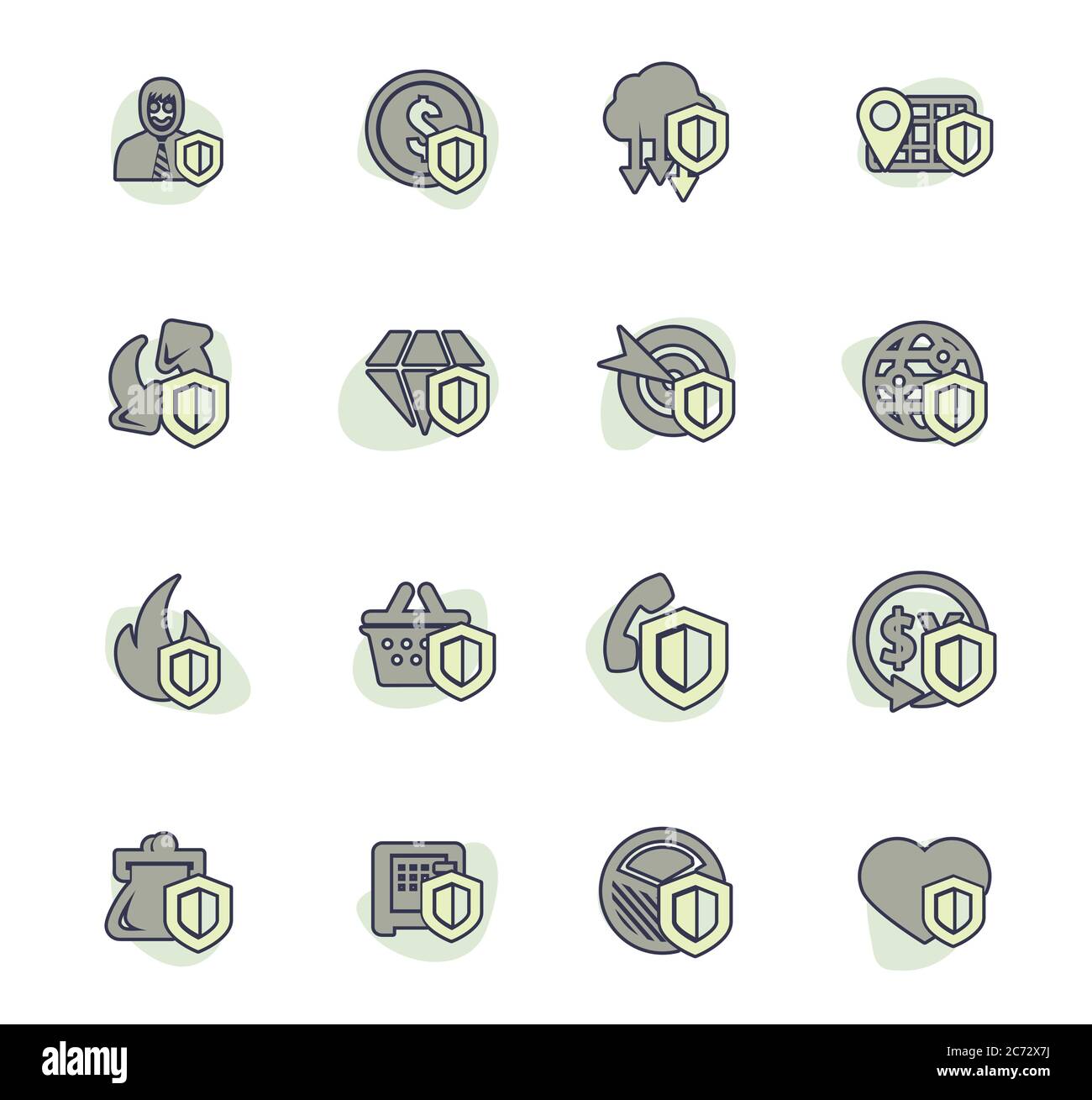 Insurance icons set Stock Vector Image & Art - Alamy