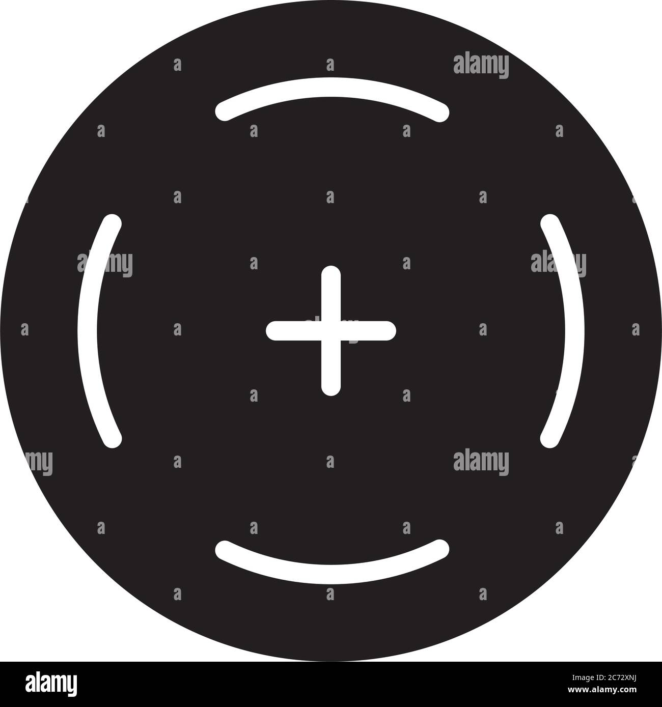 scope target icon over white background, silhouette style, vector ...