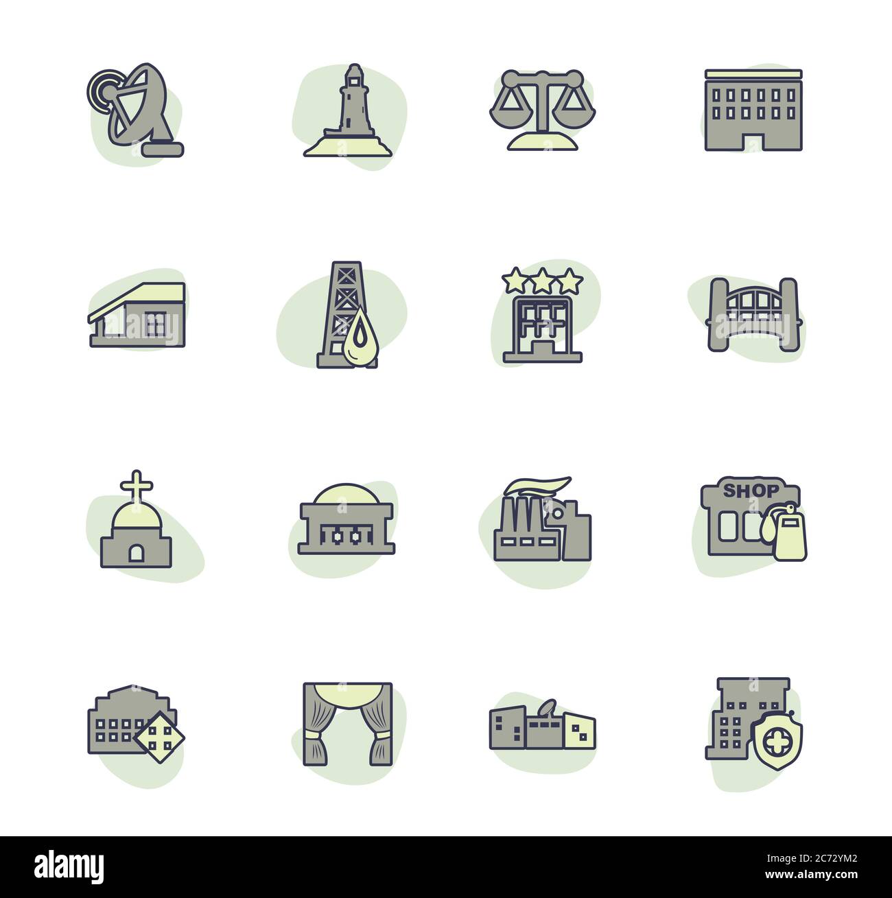 Infrastucture of the city icons set Stock Vector Image & Art - Alamy