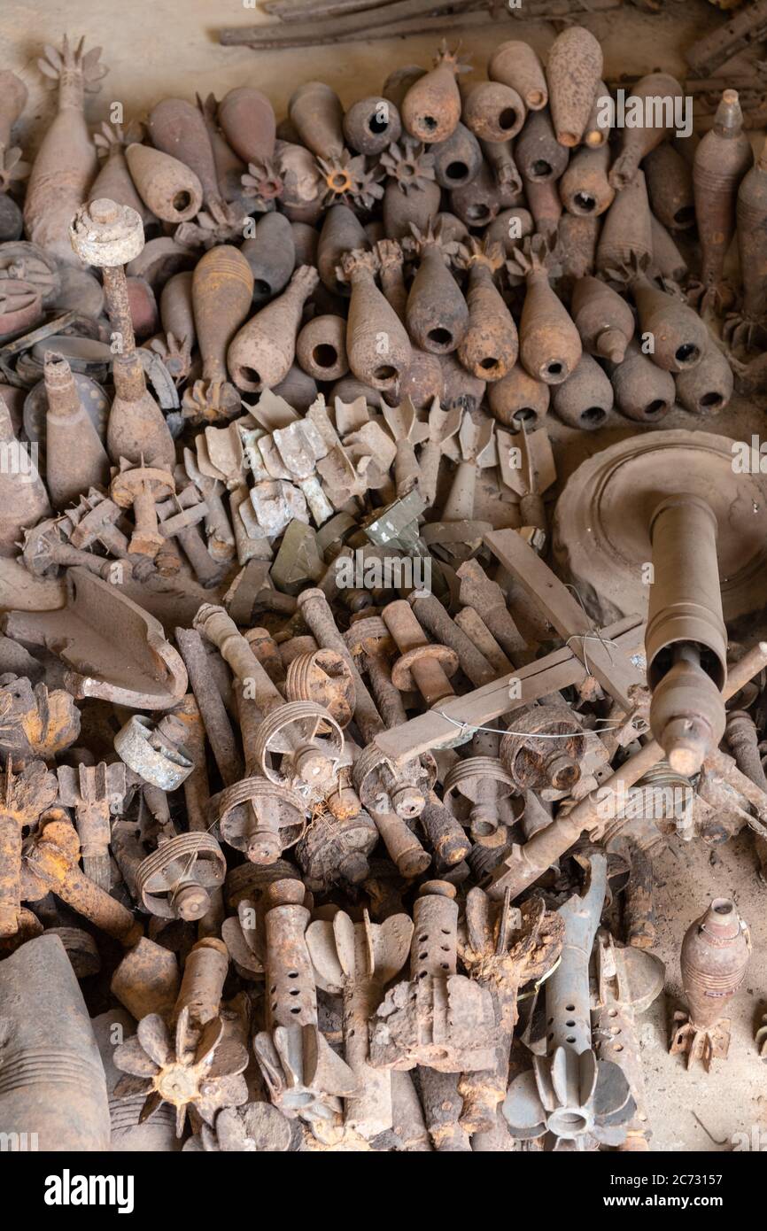 Mines at the Cambodian Landmine Museum Stock Photo