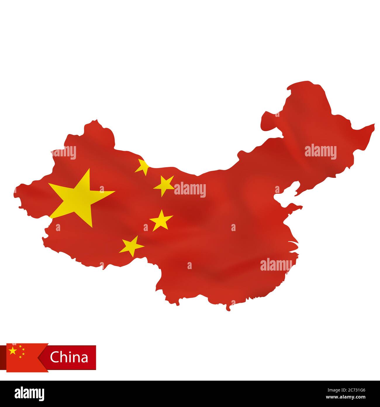 China flag map