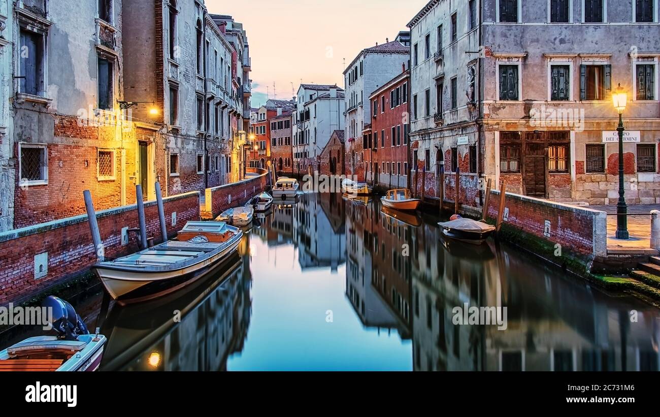 The city of Venice in the morning, Italy Stock Photo