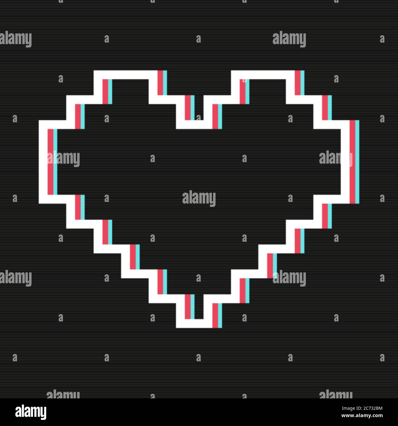 Pixel love icon illustration. Pixel logo vector design. Heart icon ...