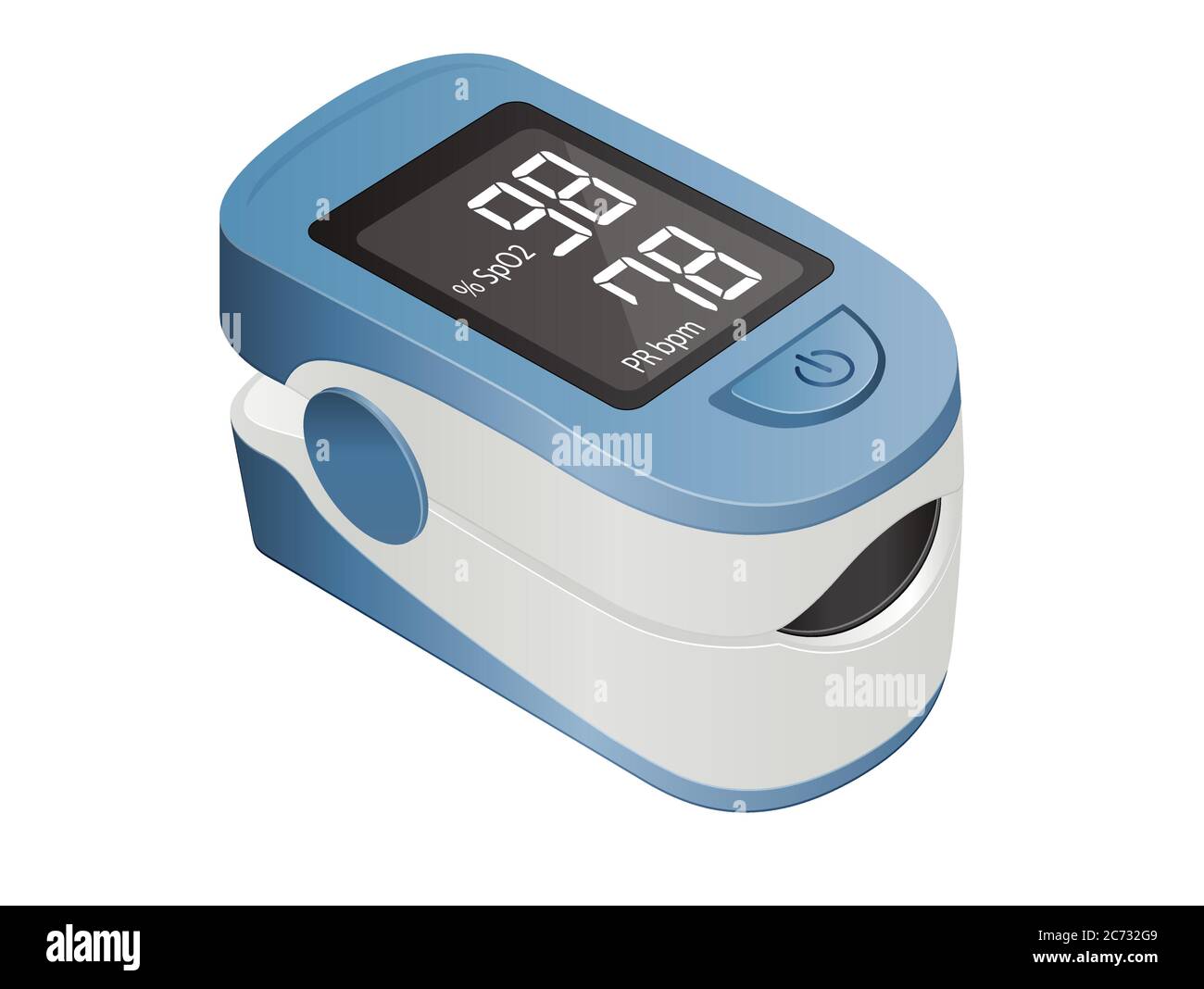 Pulse Oximeter Medical Device Illustration as EPS 10 File Stock