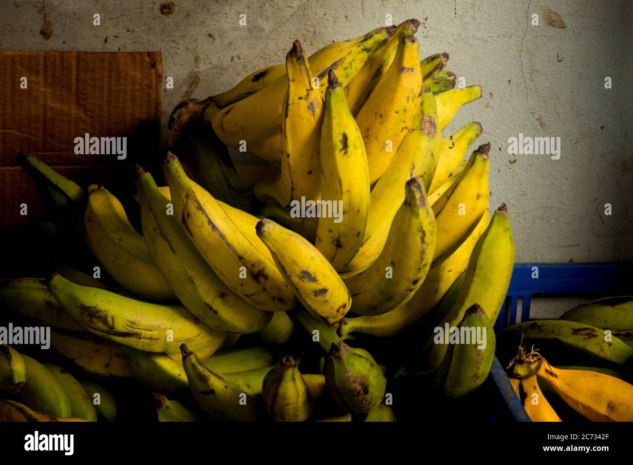 Bananas sale in a Coroico Bolivia market Stock Photo