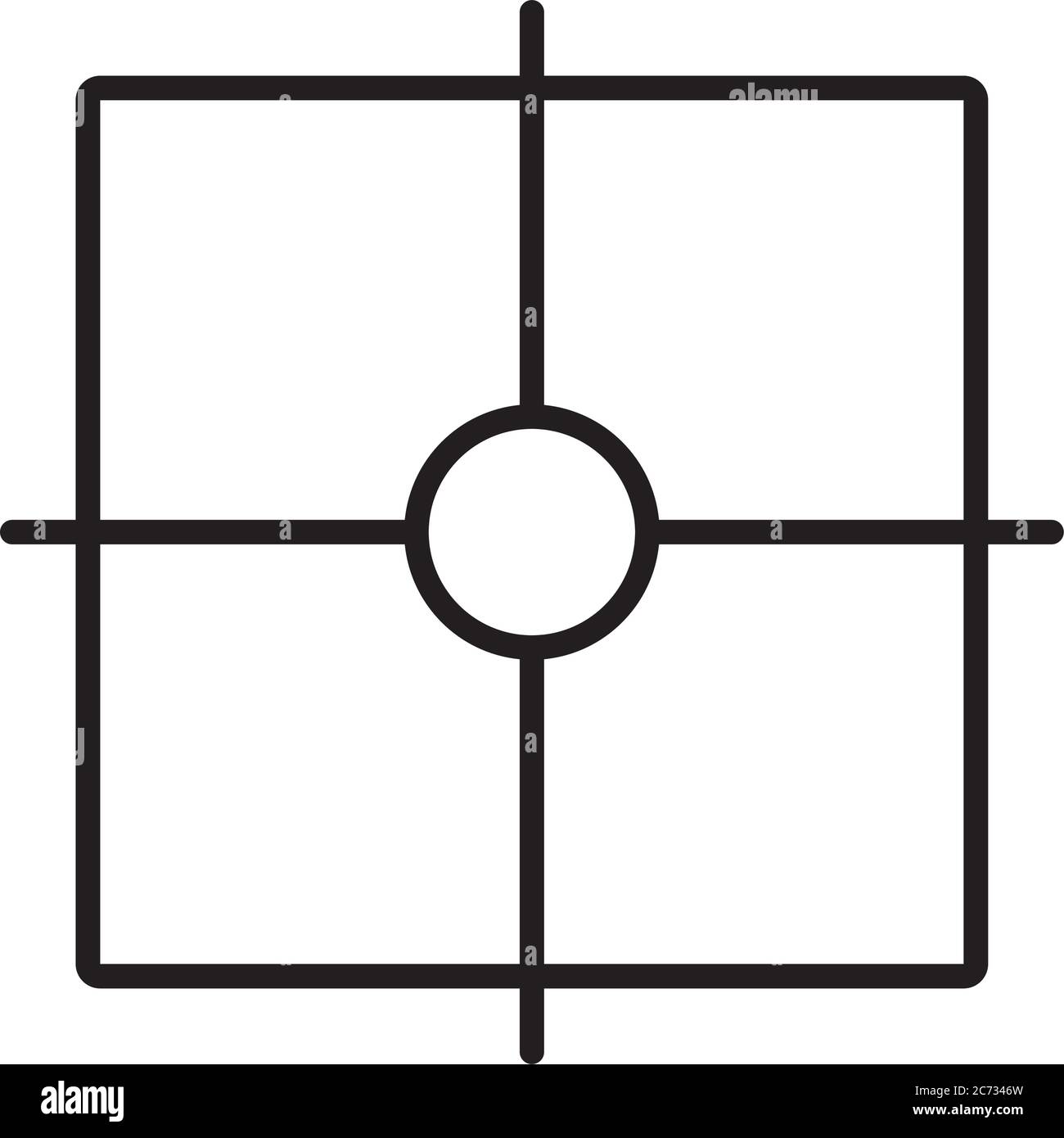 square target icon over white background, line style, vector