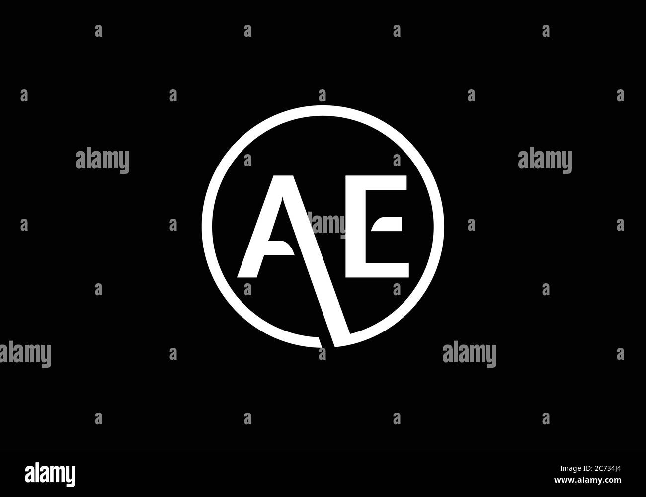 Initial Monogram Letter A E Logo Design Vector Template. A E Letter ...