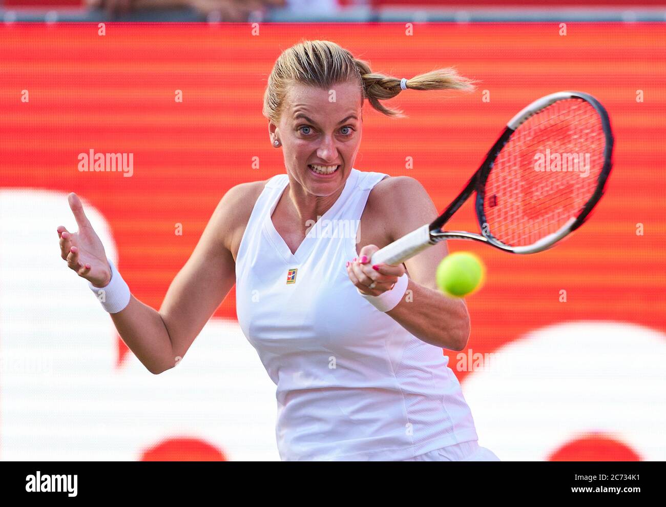 Berlin, Germany. 13th July, 2020. Petra KVITOVA (CZE) in her match against  Andrea PETKOVIC (GER) at the Tennis bett1 ACES Tennis Tournament on grass  in Berlin , July 13, 2020. © Peter