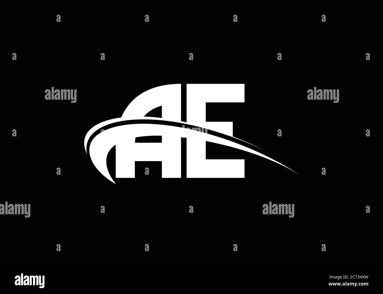 Initial Monogram Letter A E Logo Design Vector Template. A E Letter ...