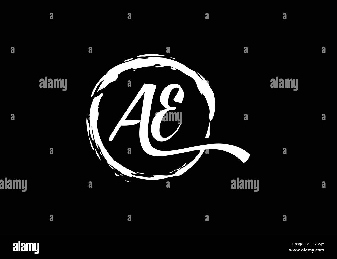 Initial Monogram Letter A E Logo Design Vector Template. A E Letter ...