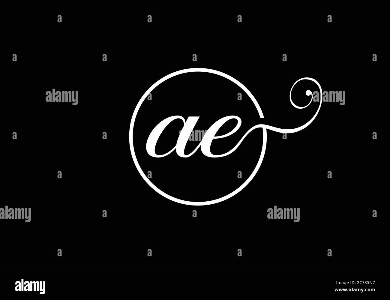 Initial Monogram Letter A E Logo Design Vector Template. A E Letter ...