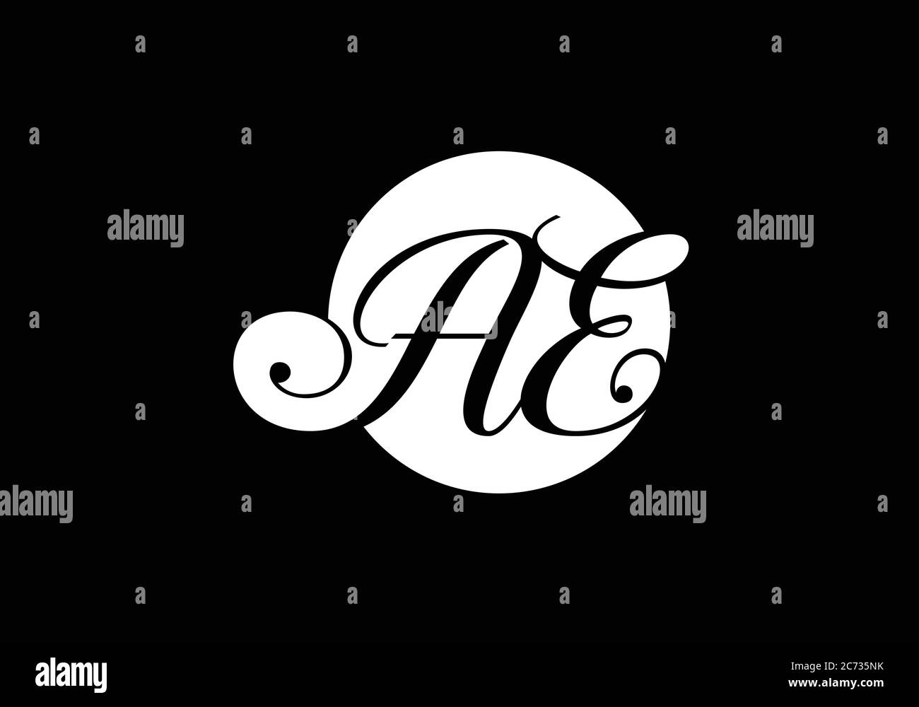 Initial Monogram Letter A E Logo Design Vector Template. A E Letter ...