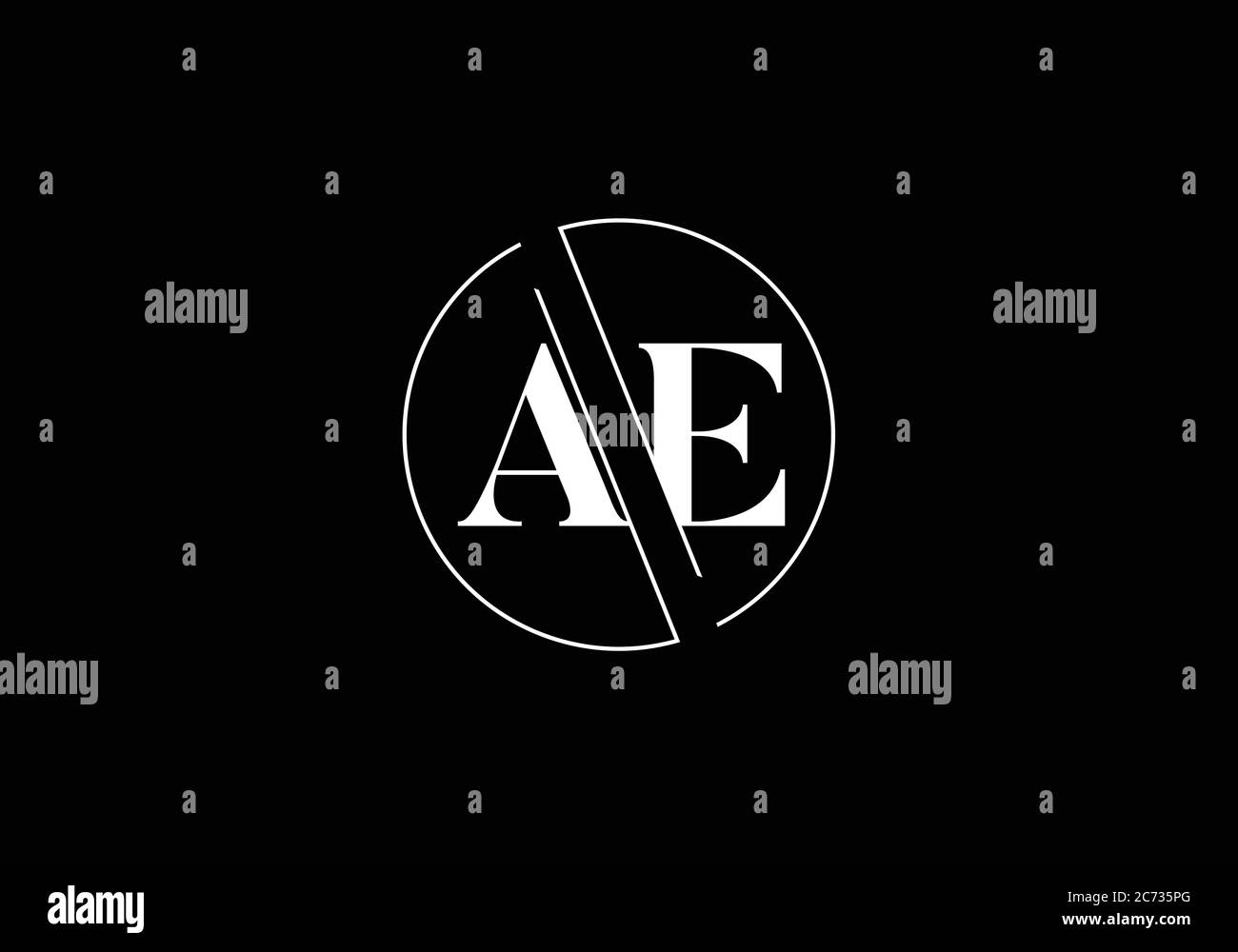 Initial Monogram Letter A E Logo Design Vector Template. A E Letter ...