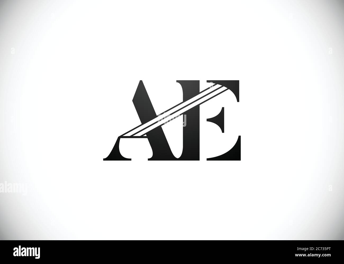 Initial Monogram Letter A E Logo Design Vector Template. A E Letter ...
