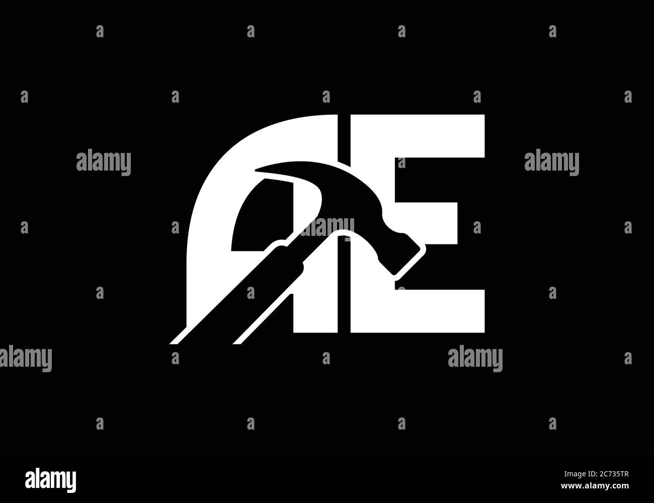Initial Monogram Letter A E Logo Design Vector Template. A E Letter ...