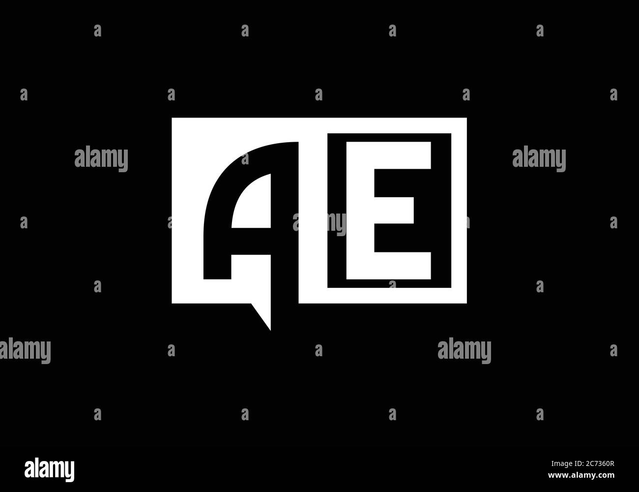 Initial Monogram Letter A E Logo Design Vector Template. A E Letter ...