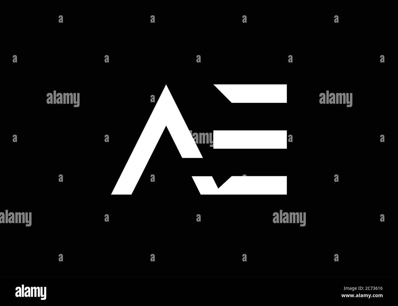 Initial Monogram Letter A E Logo Design Vector Template. A E Letter ...