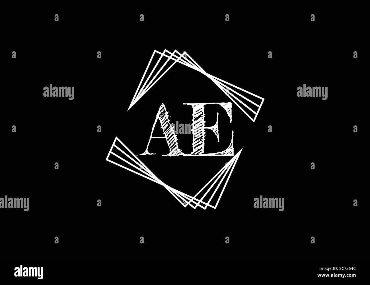 Initial Monogram Letter A E Logo Design Vector Template. A E Letter ...