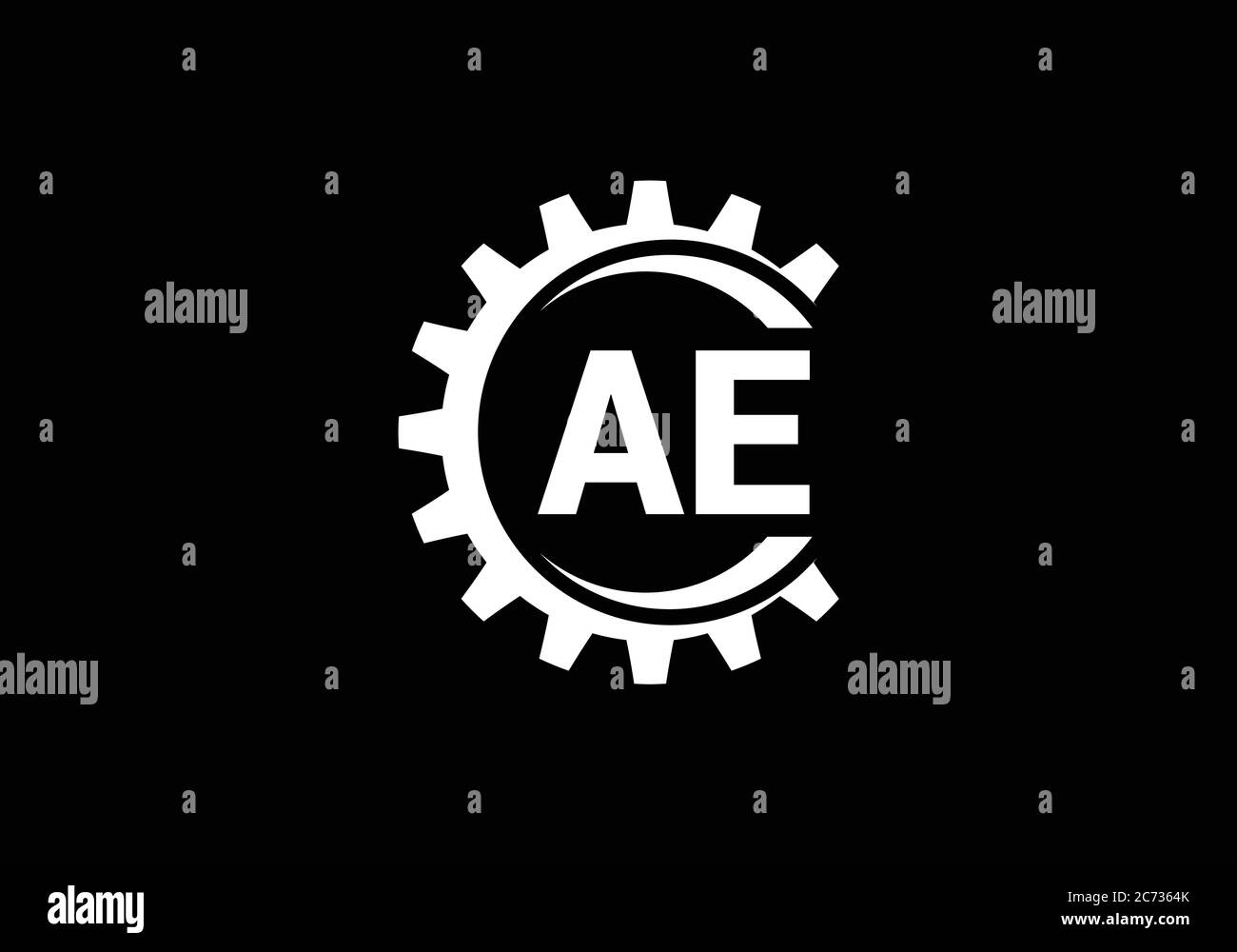 Initial Monogram Letter A E Logo Design Vector Template. A E Letter ...