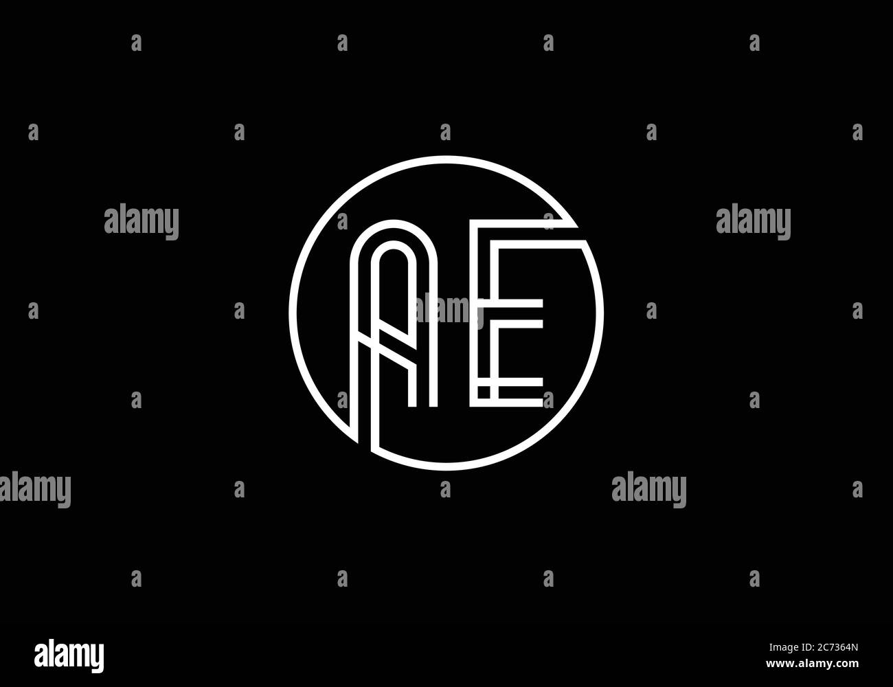 Initial Monogram Letter A E Logo Design Vector Template. A E Letter ...