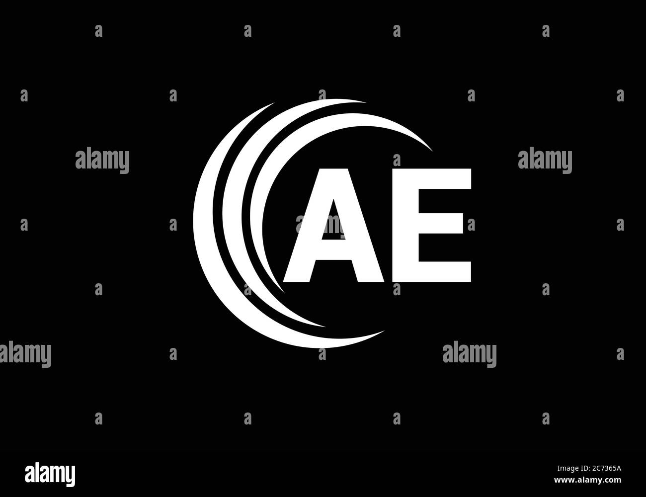 Initial Monogram Letter A E Logo Design Vector Template. A E Letter ...