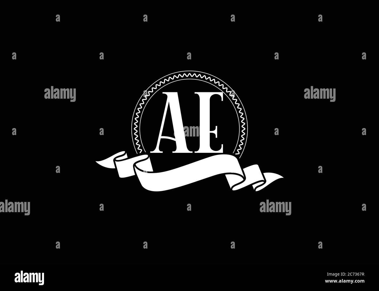Initial Monogram Letter A E Logo Design Vector Template. A E Letter ...