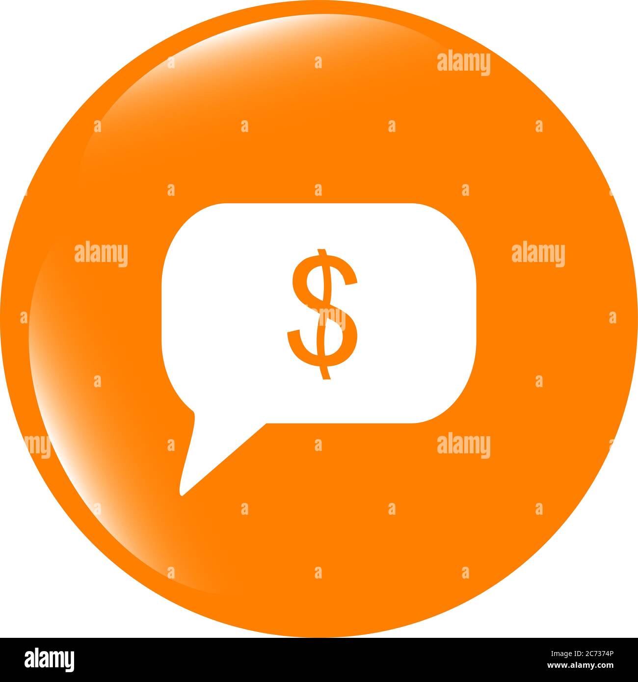 web icon cloud with dollars sign . Trendy flat style sign isolated on ...