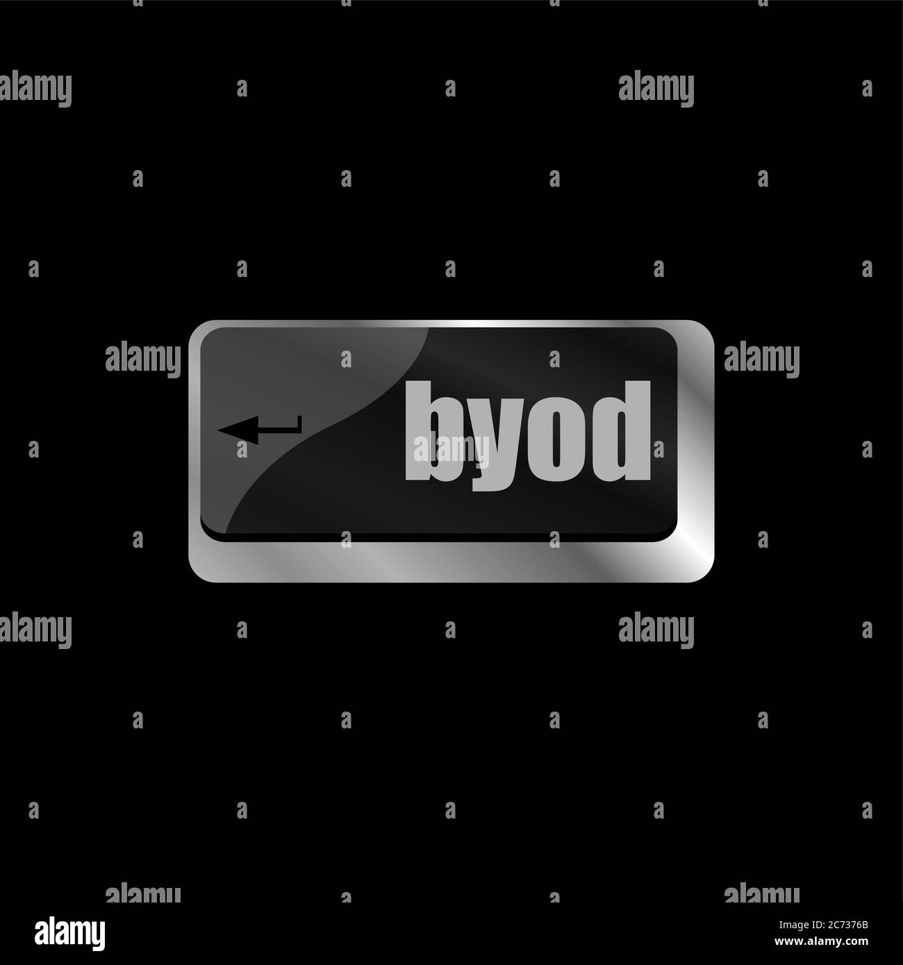 Byod keyboard key of a notebook computer Stock Photo - Alamy