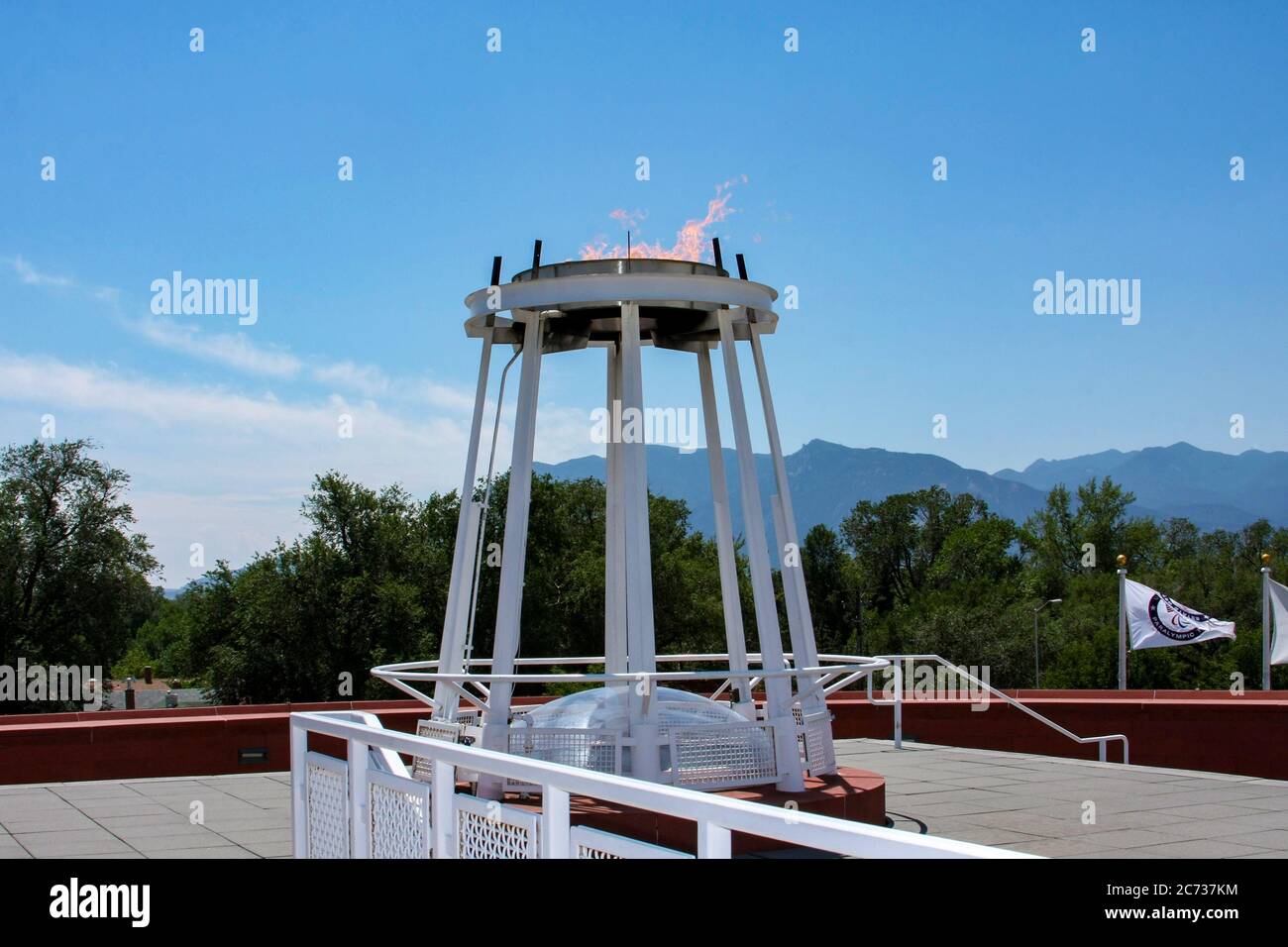 Colorado Springs, CO / USA August 4, 2012 The Olympic Torch flame