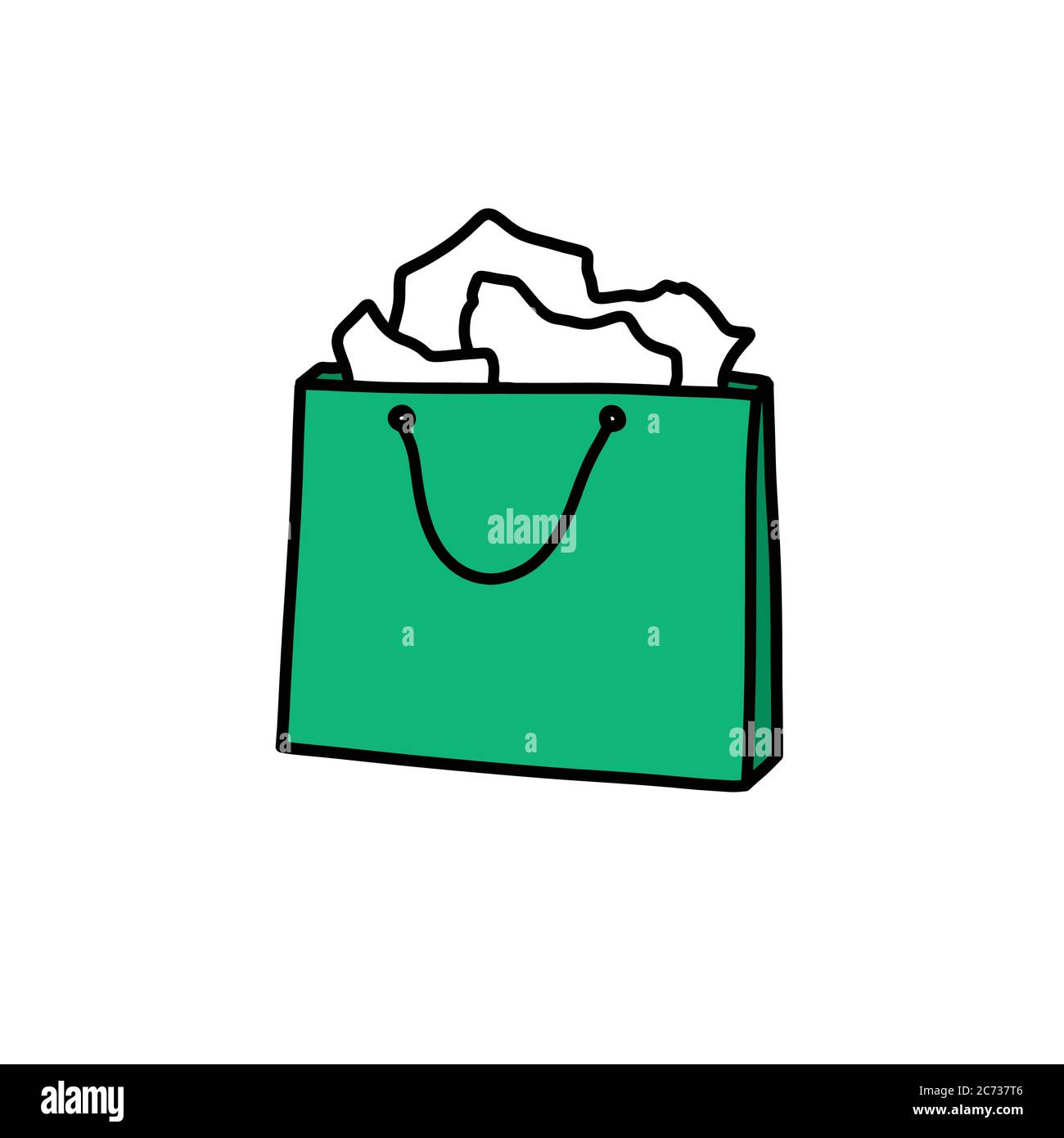 shopping bag doodle icon, vector illustration Stock Vector Image & Art ...