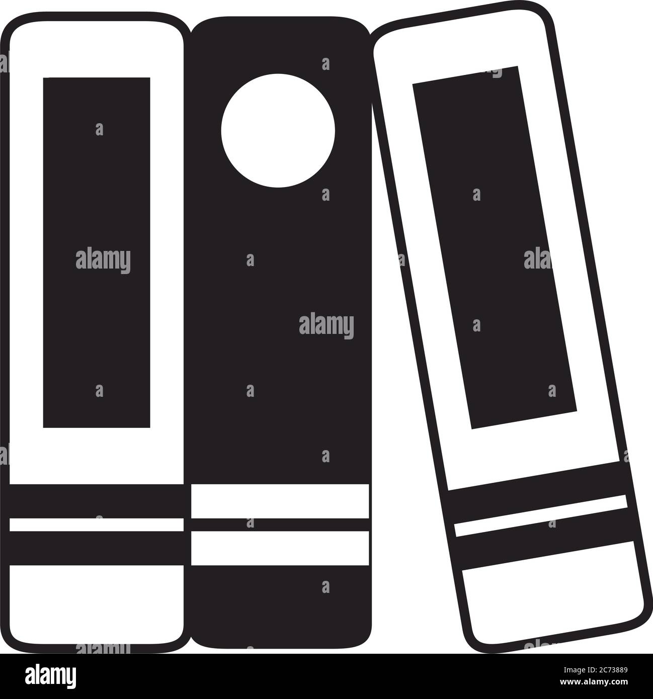 binders archive office supply stationery work linear style icon vector ...
