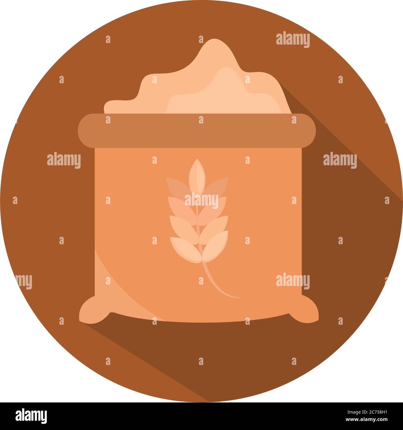 bread sack of flour menu bakery food product vector illustration block ...