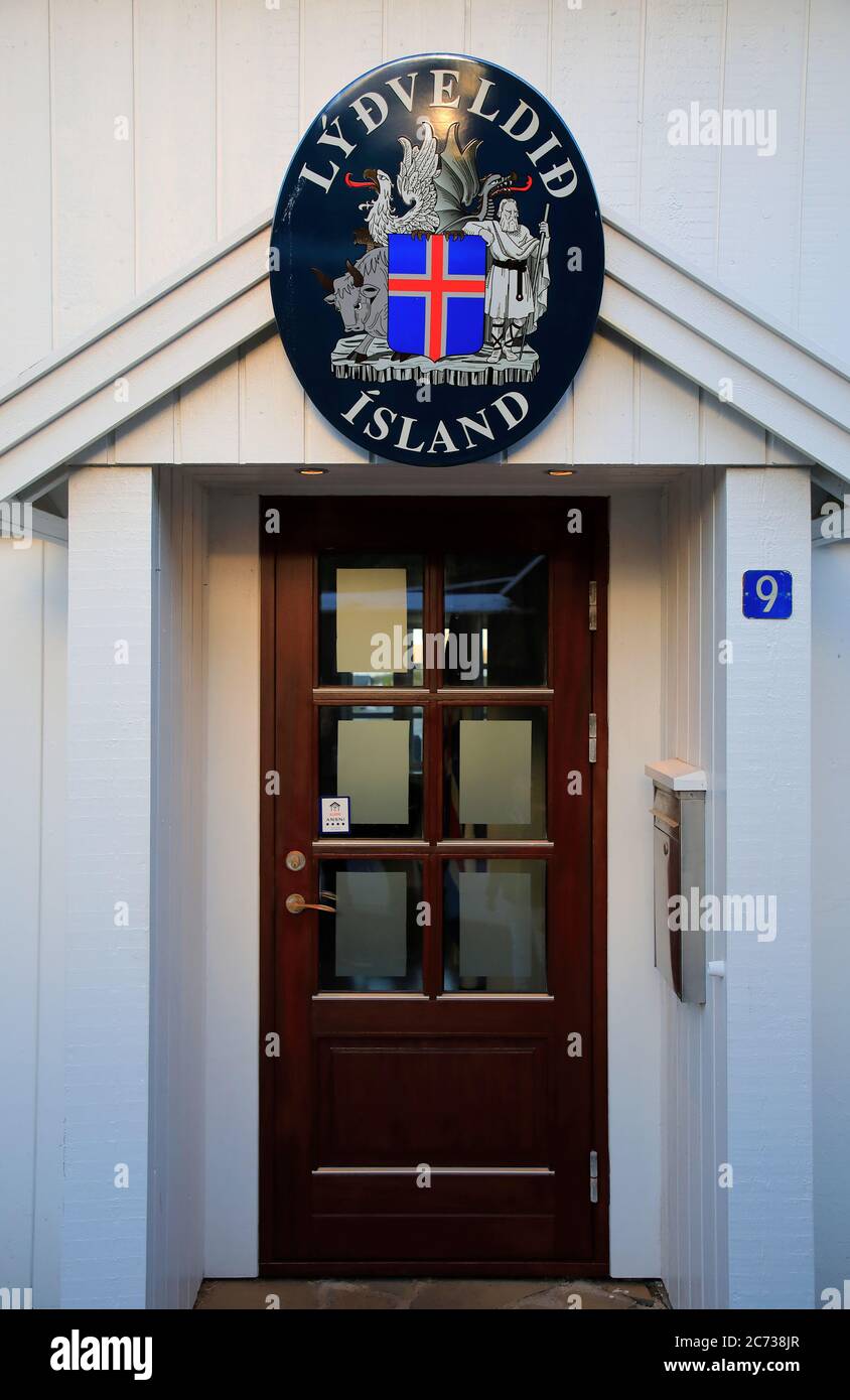 Consulate General of Iceland in Torshavn.Streymoy.Faroe Islands.Territory of Denmark Stock Photo