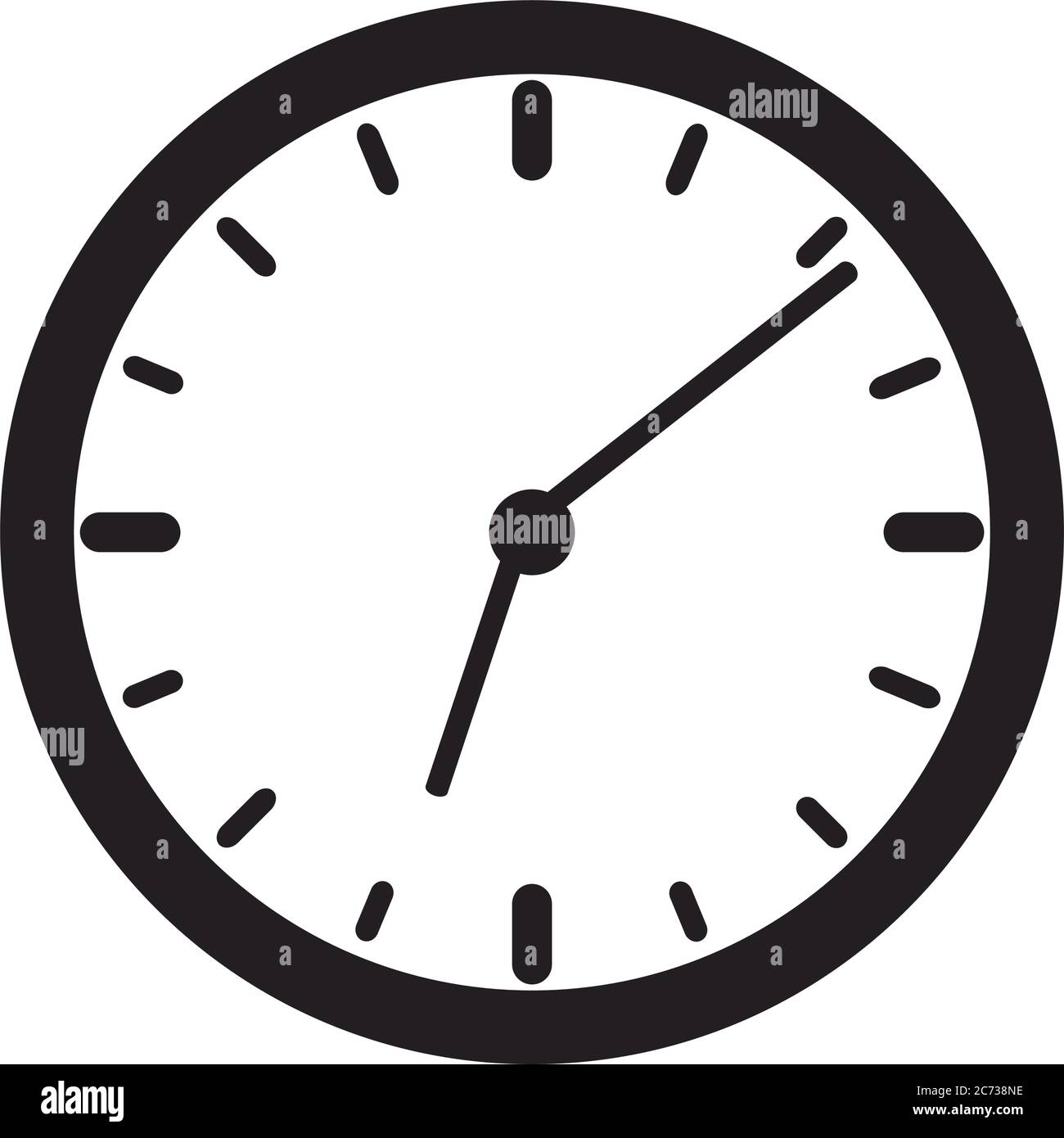 clock time minute isolated linear style icon vector illustration Stock ...