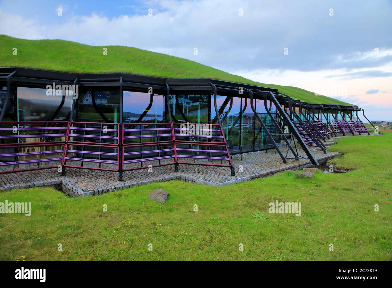 The exterior view of The Nordic House in Torshavn.Faroe Island.Denmark Stock Photo