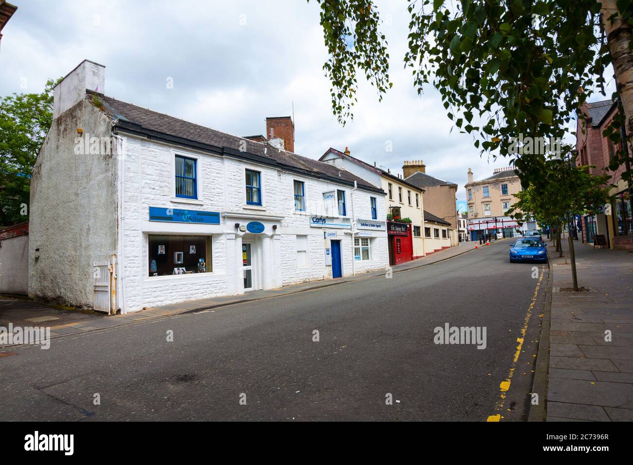 Streets of Airdrie in Scotland, North Lanarkshire, UK Stock Photo