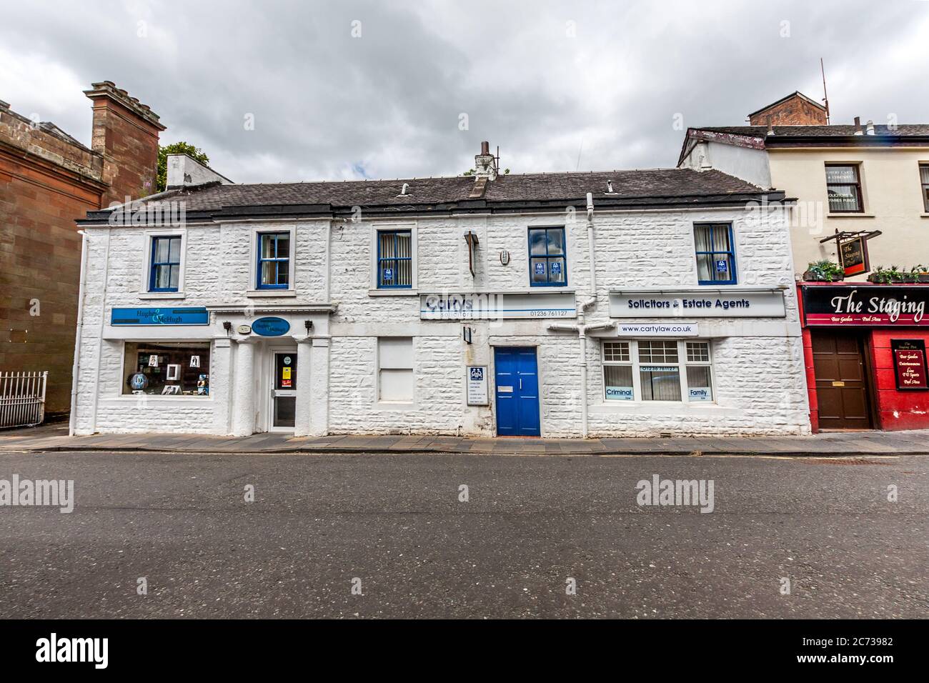 Old, historic architecture in Airdrie, North Lanarkshire, Scotland, UK