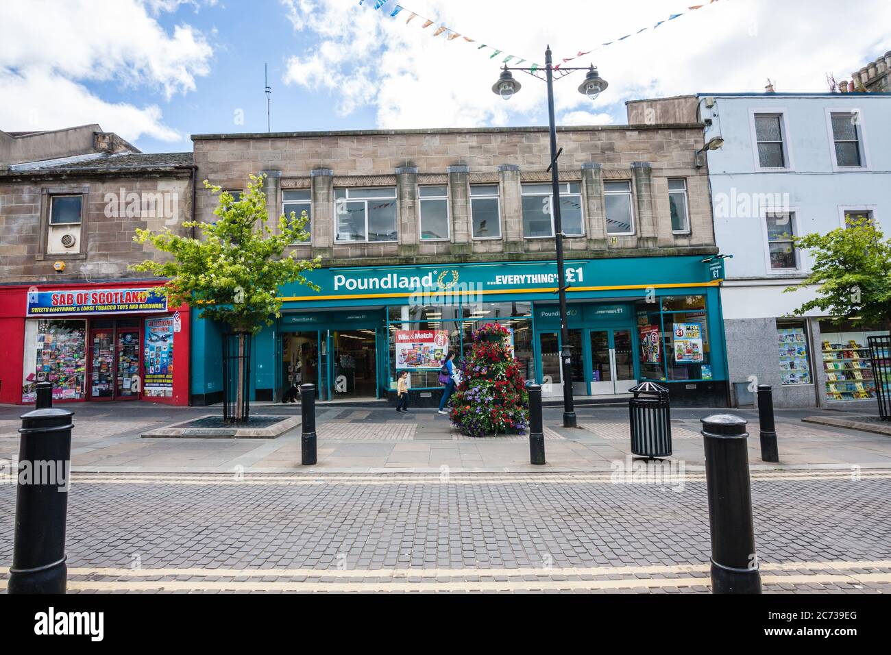 Streets and rchitecture in the streets in Airdrie, Scotland, UK Stock