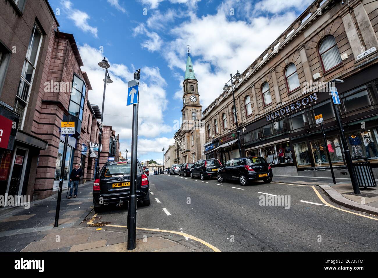 Streets and shops in Airdrie, Scotland, UK Stock Photo Alamy