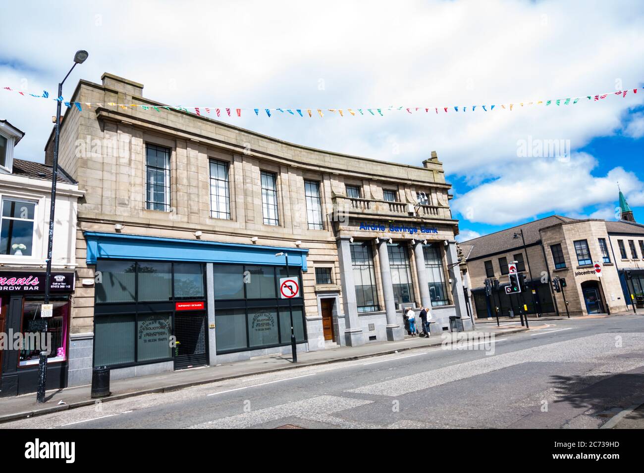Historic architecture in the streets of Airdrie, Scotland, UK Stock