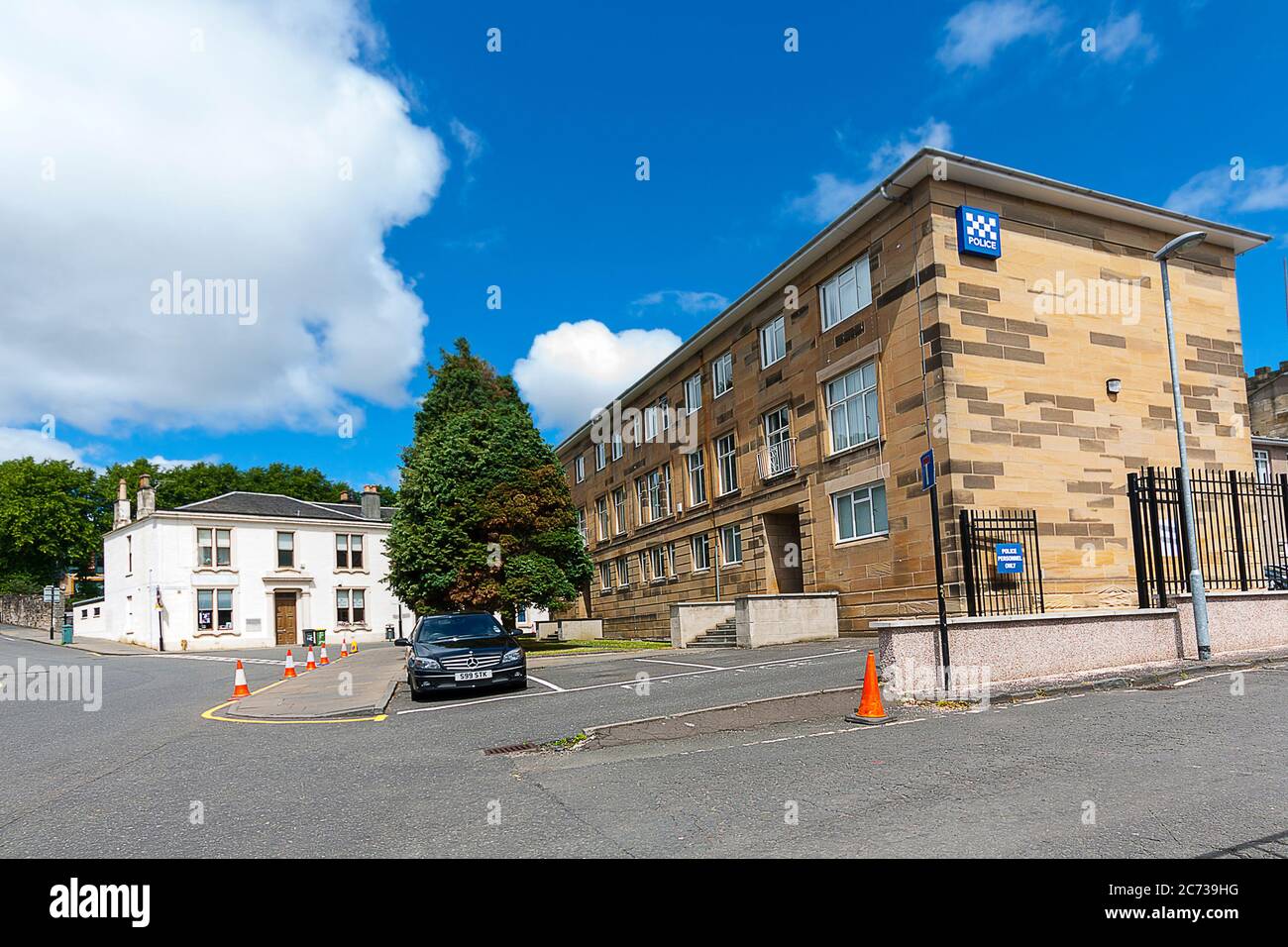 Police Station in Airdrie, Scotland, UK Stock Photo