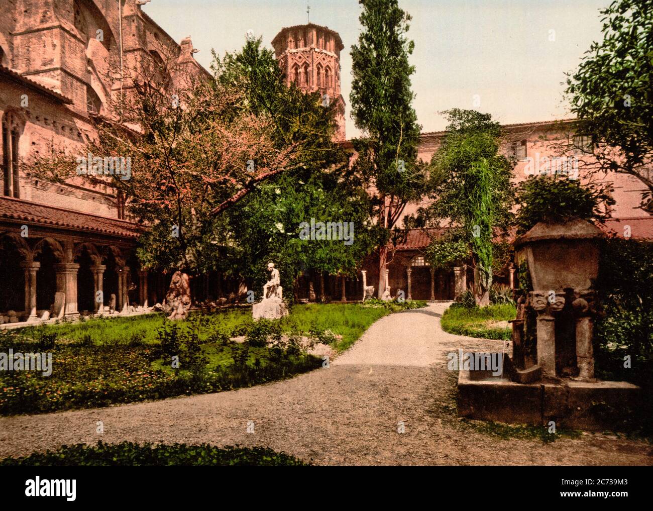 Museum court, Toulouse, France, circa 1900 Stock Photo