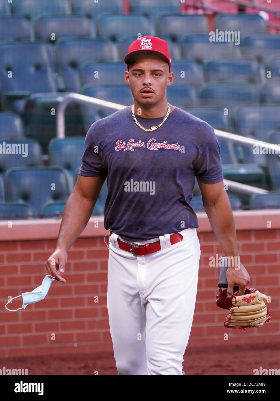 St. Louis, United States. 13th July, 2020. St. Louis Cardinals pitcher Jordan Hicks, shown in this July 10, 2020 file photo during Summer Camp at Busch Stadium in St. Louis, has announced he has opted out of the 2020 season, citing pre-existing health concerns, on Monday July 13, 2020. Hicks, 23, is currently recovering from “Tommy John” elbow surgery performed last June. File Photo by Bill Greenblatt/UPI Credit: UPI/Alamy Live News Stock Photo