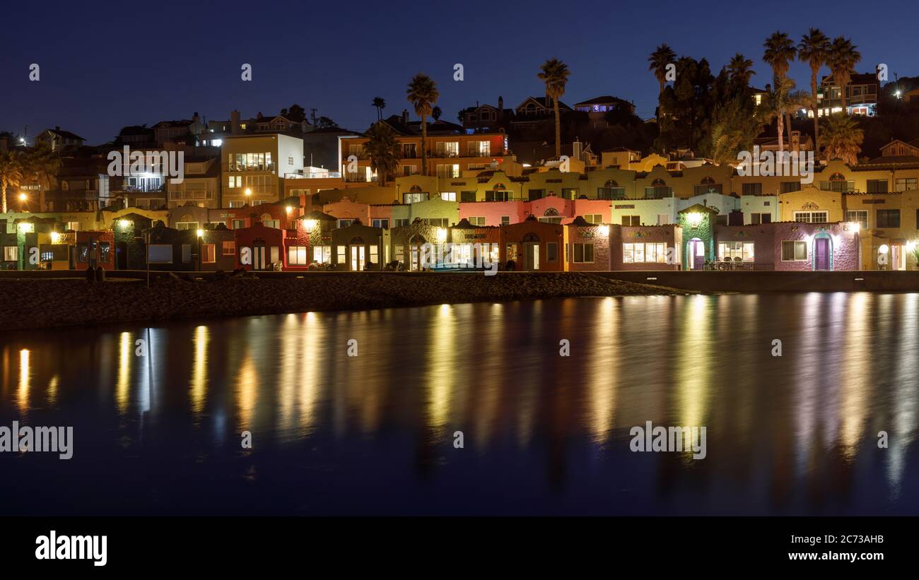 Blue Hour over Capitola Village Stock Photo Alamy