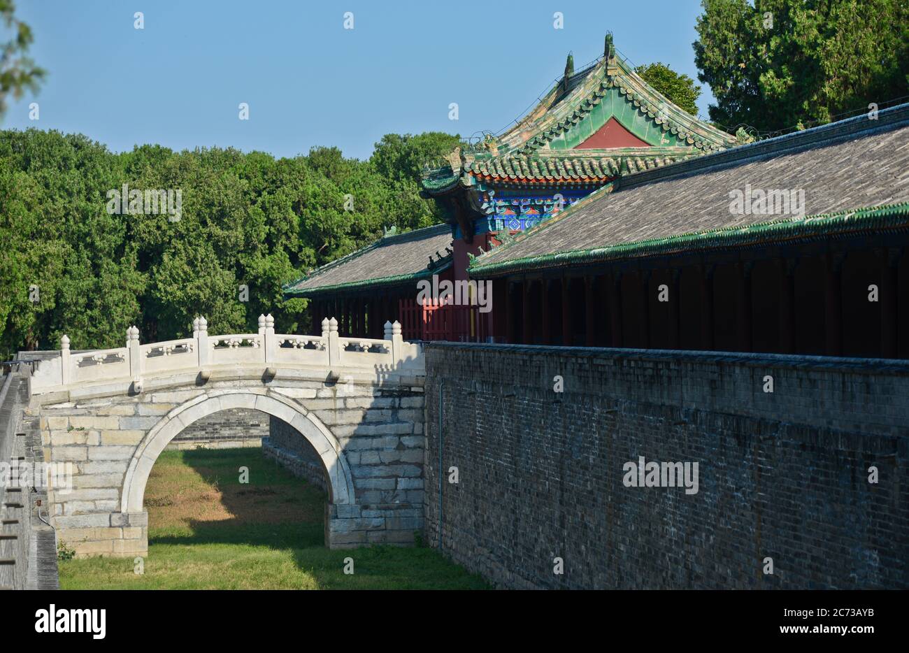 Temple of Heaven: hall in the outside park. Beijing, China Stock Photo