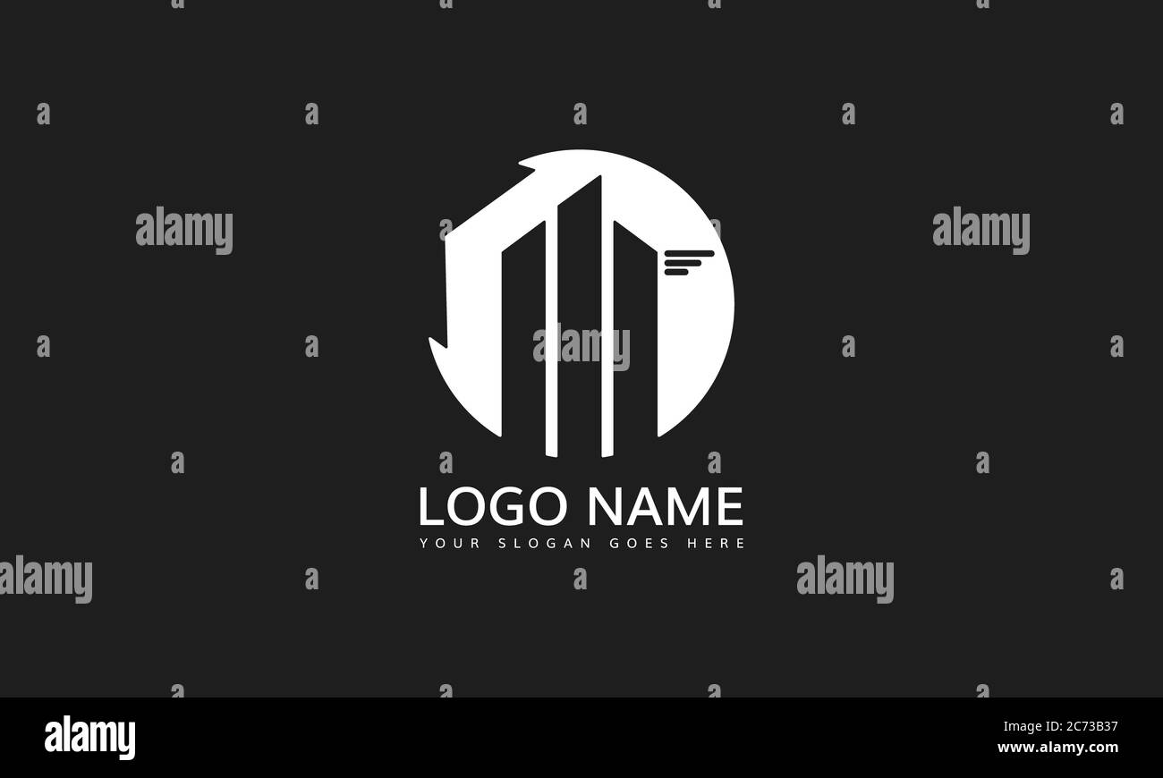 Real estate logo design template Stock Photo - Alamy