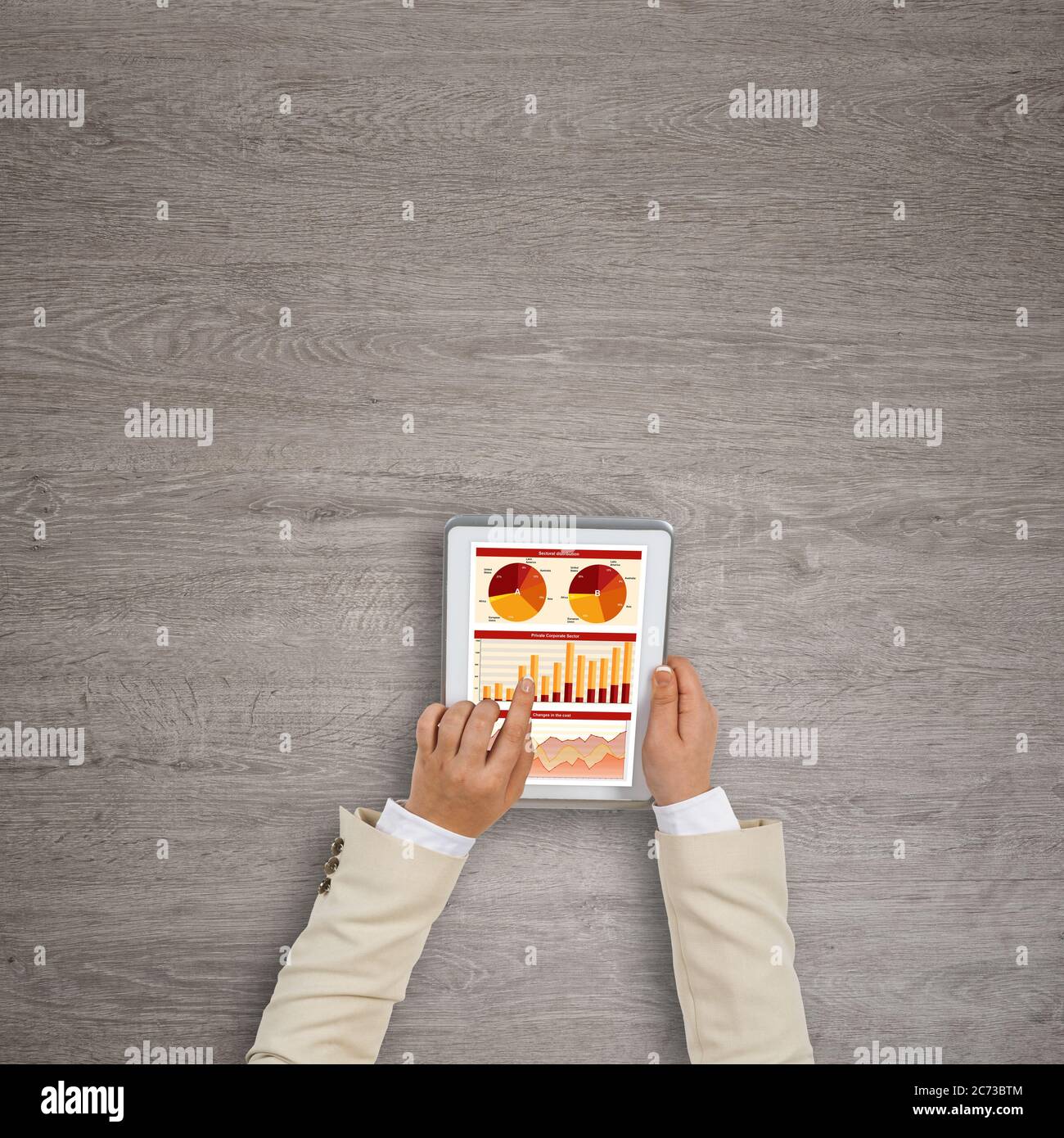 Using financial application Stock Photo - Alamy