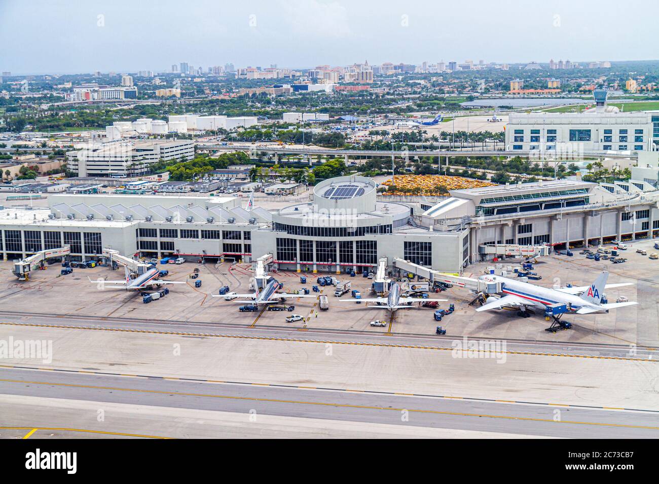 Miami Florida International Airport MIA,terminal,gate,take off,aerial