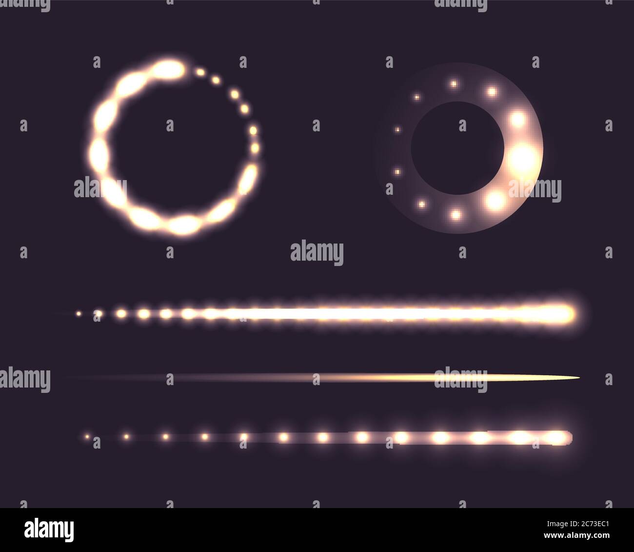 Set of sliders with loading. Vector design elements for websites, banners and web design elements Stock Vector